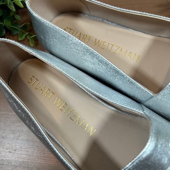 Stuart Weitzman Women's Silver Espadrilles Size 9.5 - Picture 7 of 10